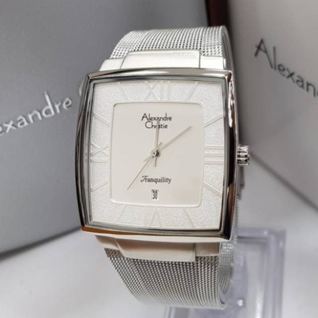 Jam Tangan Pria Alexandre Christie 8329 Silver Original
