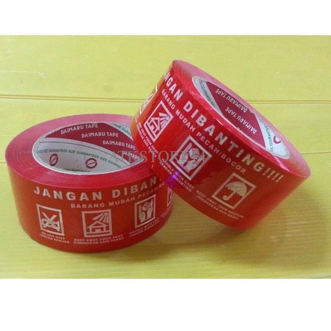 

❅ Lakban FRAGILE Merah DAIMARU 2 Inch x 100 Meter - Merah ✭