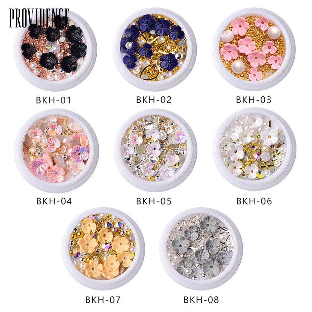 Providence Shell Flower Bead Rhinestone Mixed 3D Nail Art Sequin DIY Manicure Jewelry