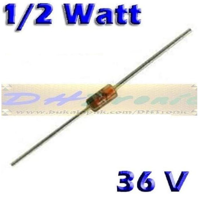 0.5 Watt 36V Dioda Zener 1/2W 36V 36 Volt 1N5231B Dhtron92 Berkualitas