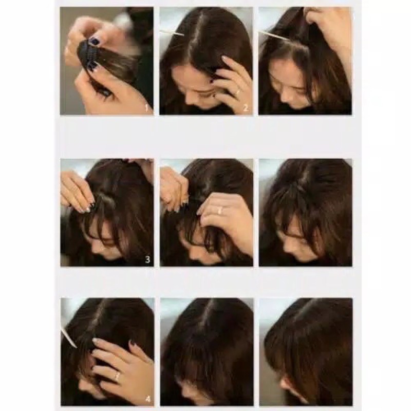 Poni Rambut Palsu / Poni extention / Poni wanita hitam dan coklat