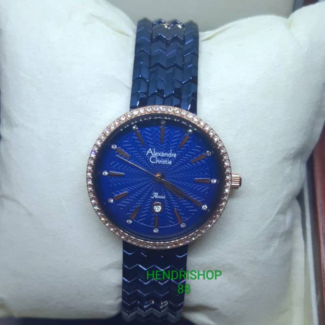 Alexandre Christie Original Ac2742 Jam Tangan Wanita Cewe Original Warna Biru Indonesia