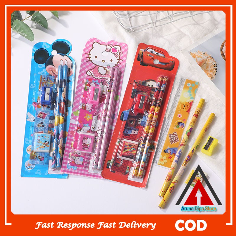 

Alat Tulis 1 Set 5 In 1 / Stasionary Set 5 In 1 / Alat Tulis Lengkap / TM-1