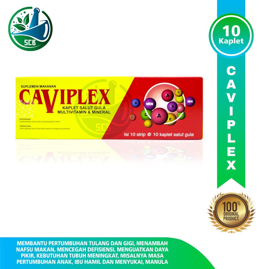 CAVIPLEX Tablet - Multivitamin & Penambah Nafsu Makan 10tablet