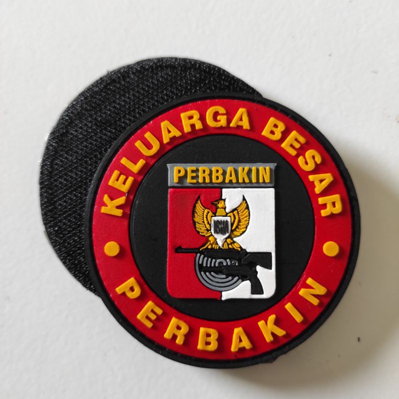 PATCH RUBBEE KELUARGA BESAR PERBAKIN BULAT/TEMPELAN EMBLEM KARET VELCRO