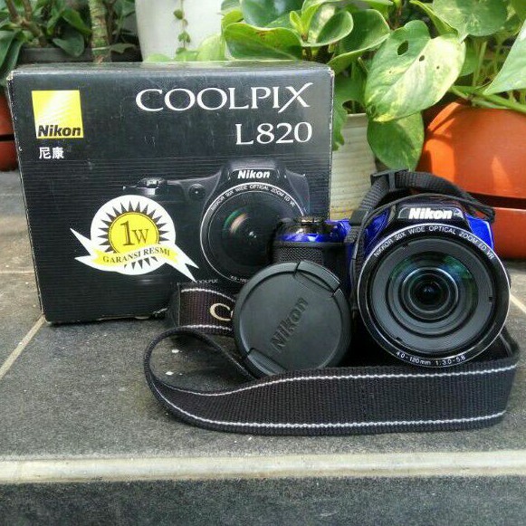 Camera Nikon Coolpix L820 Full Set+nota pembelian semi DSLR digital