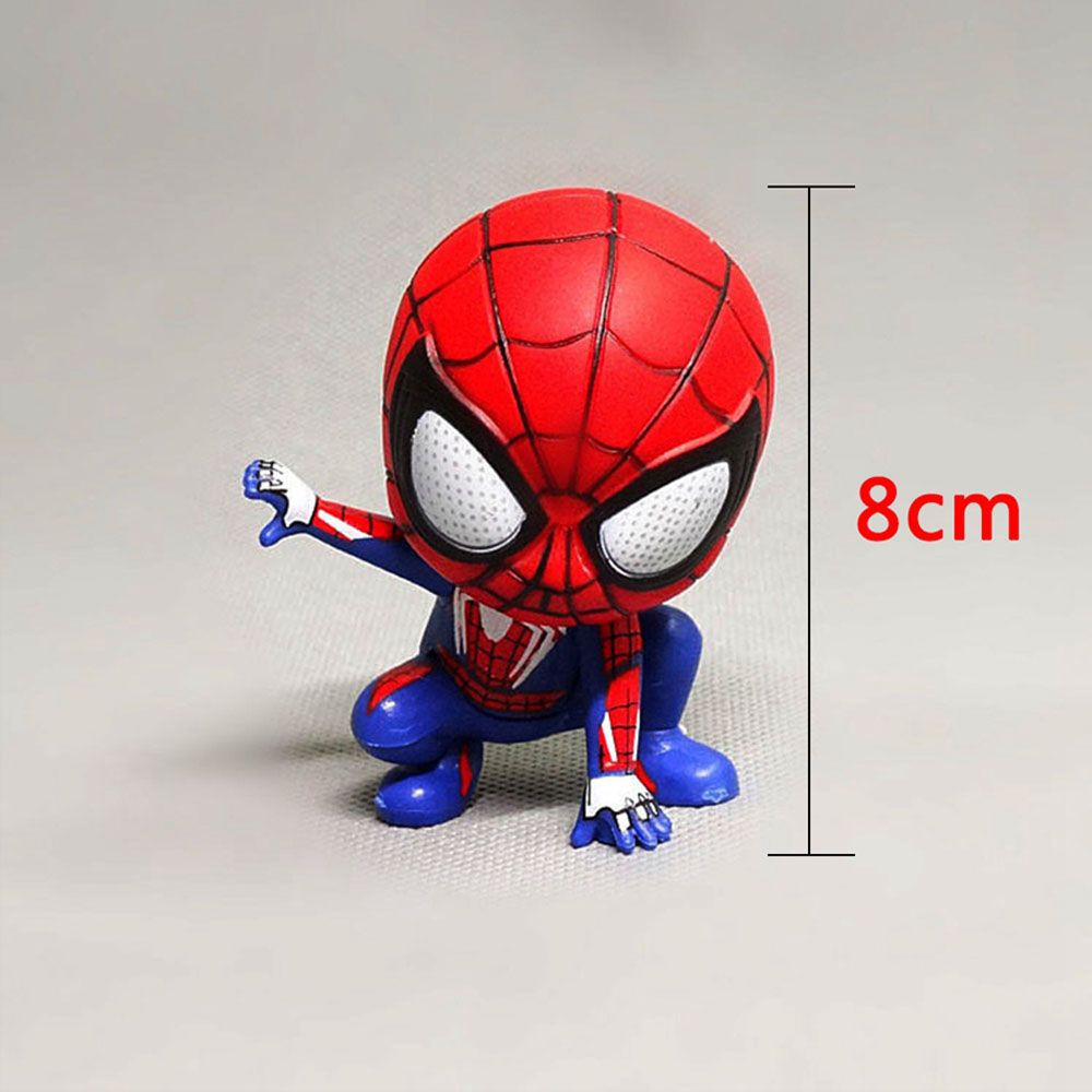 Needway  Gifts Figurine Model Cute Toy Figures Spiderman Action Figures For Kids Miniatures Anime Cartoon Collectible Model Marvel Hero Doll Ornaments