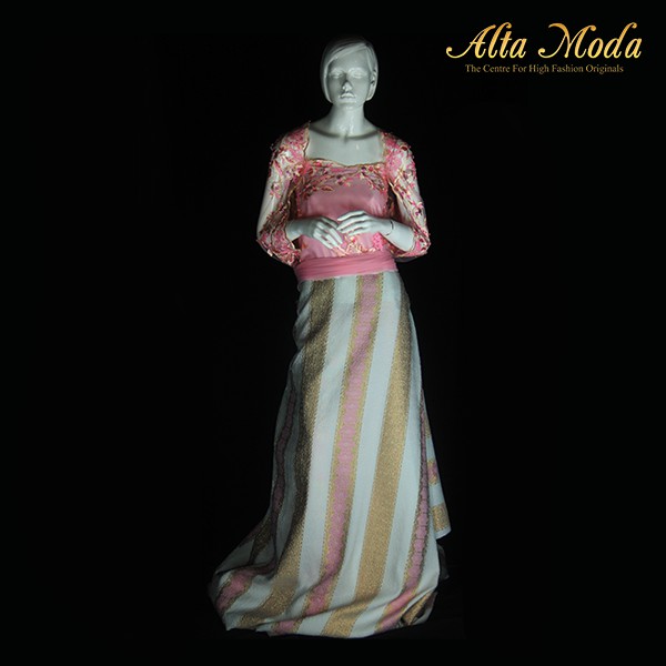 

Alta Moda Kain Tile Bordir 3D Pearl Bunga-Pink Pale Yellow (1M)
