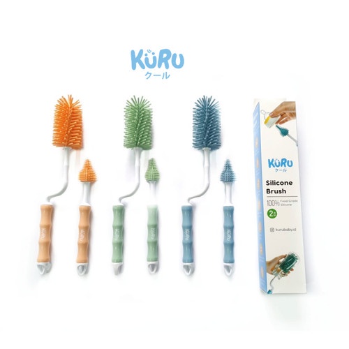 KURU Silicone Bottle Brush | Sikat Silikon Botol Nipple Dot