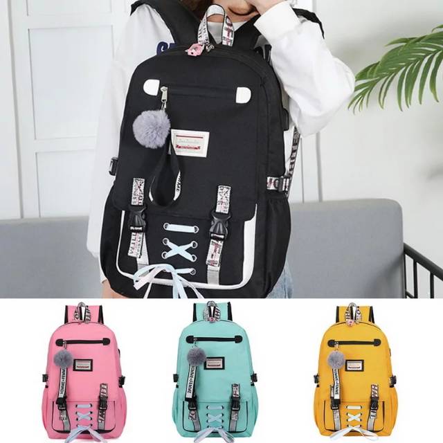 Tas ransel pita sepatu tali silang