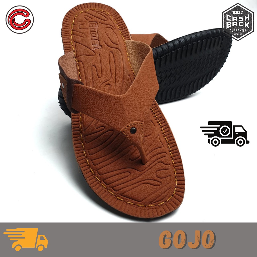 Sendal Kulit Jepit Cowok Distro Gojo