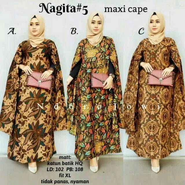 Gamis batik cape kode 539