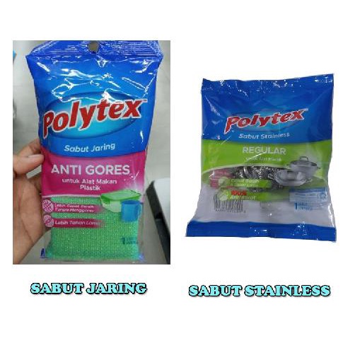 ^ KYRA ^ Polytex Sabut Jaring Anti Gores dan Sabut Stainless Anti Karat Tahan Lama