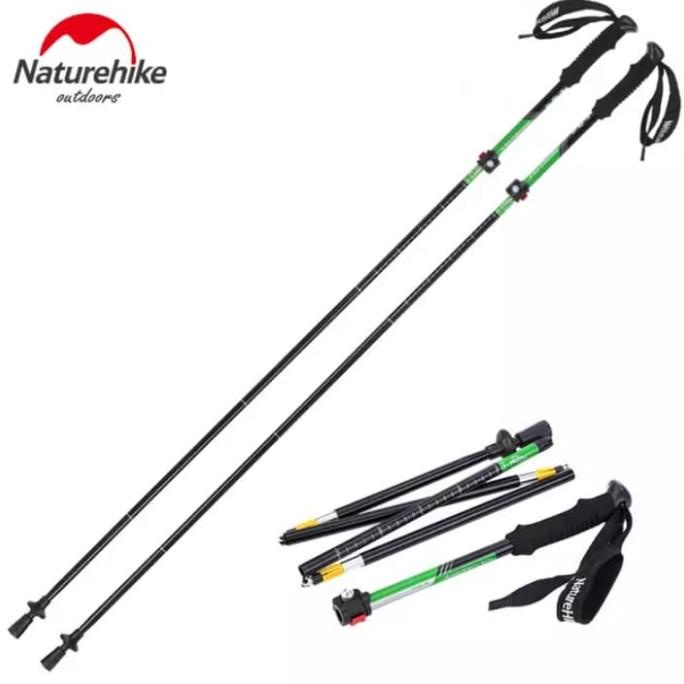 TREKKING POLE LIPAT NATUREHIKE NH15A023-Z HIKING STICK TONGKAT PENDAKI