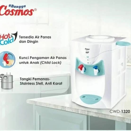 Cosmos Dispenser CWD 1320 Child Lock Dispenser Galon Atas Panas Dingin