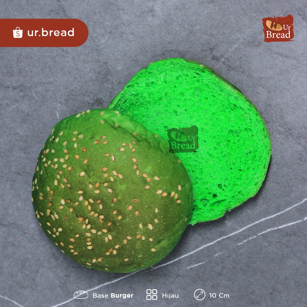 Roti Burger Hijau 10cm | Base Burger 10cm Green