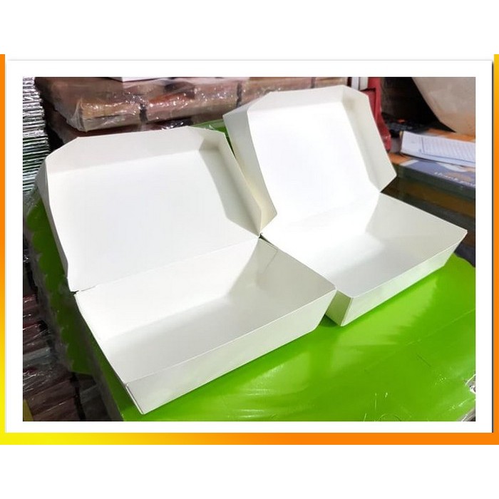 MS - Dus Fast Food Medium / isi 100 pc / Lunch Box Kotak Makan Kertas