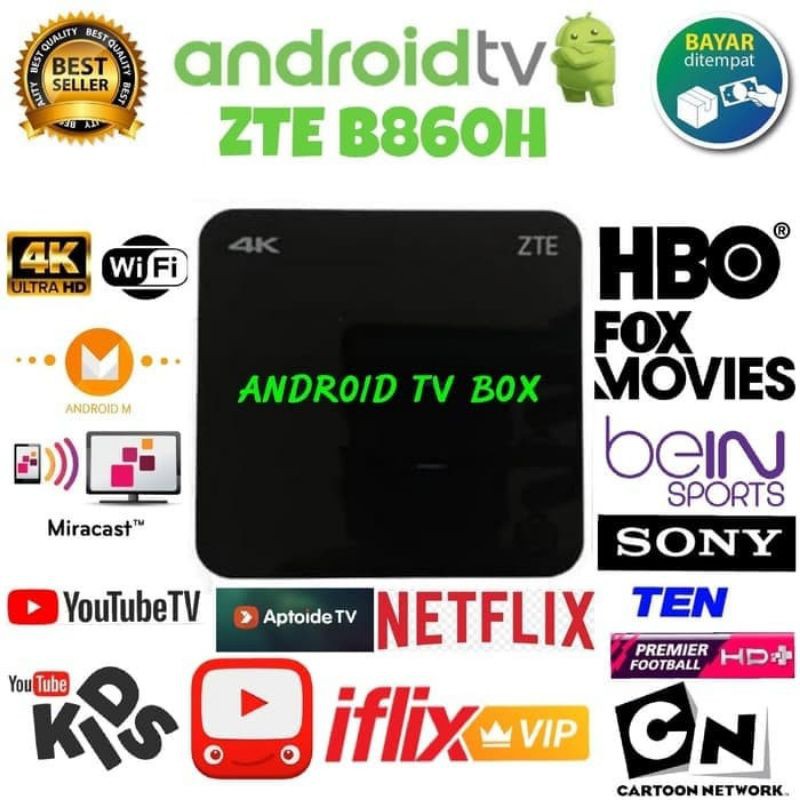ANDROID TV STB ZTE B860H V5 Android 9.0 2RAM 2GB NEW TERMURAH