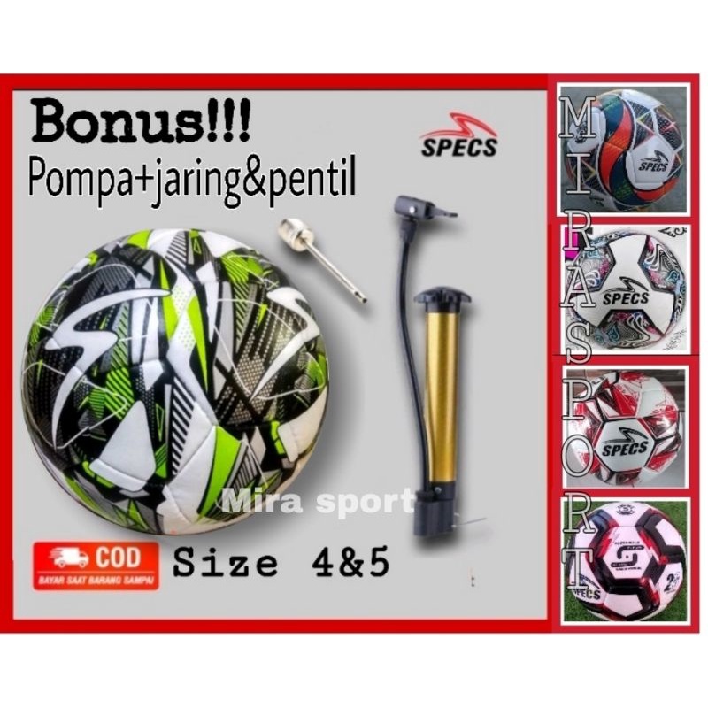 Bola sepak hyperspeed specs size 5 murah free pompa jaring&amp;pentil