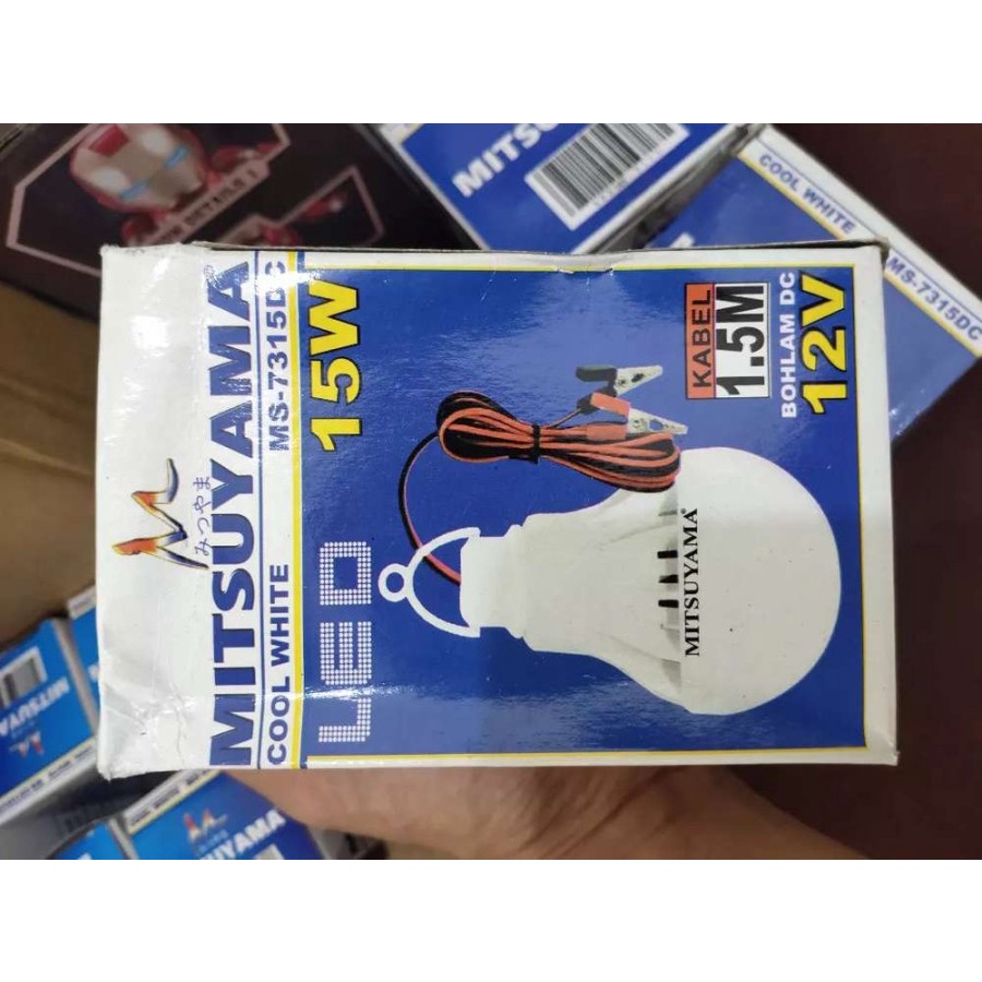 Mitsuyama MS-7315DC Bohlam AKI LED DC 12 Volt 15 Watt Emergency Lamp Kabel 1.5 Meter Original