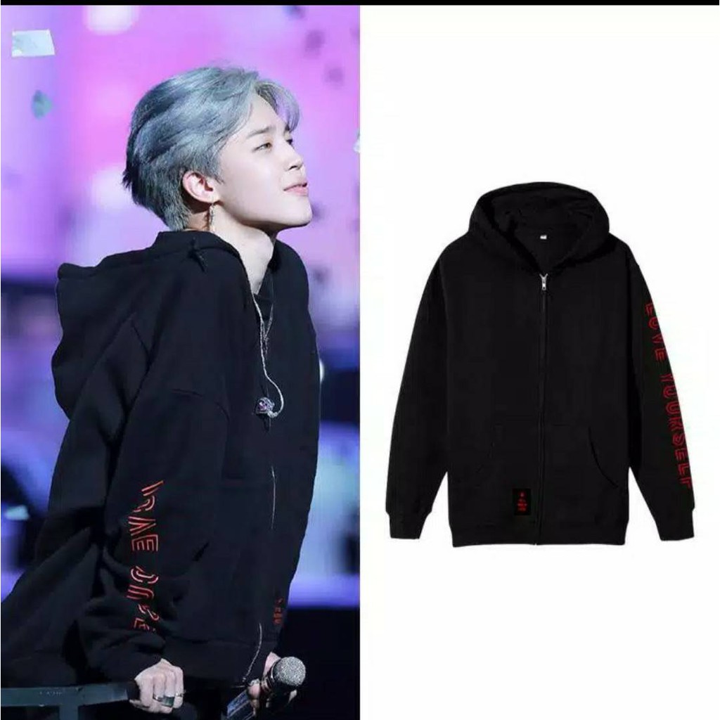 Jual SWEATER HOODIE JACKET ZIPPER BTS LOVE YOURSELF KPOP KPOP JIMIN