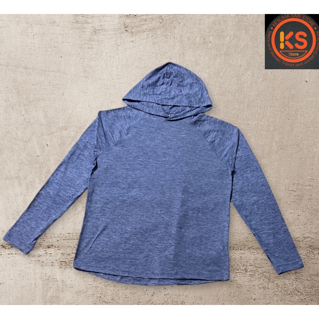Kaos Hoodie Lengan Panjang J. CREW BIRU