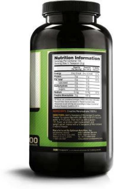 Optimum Nutrition ON Creatine Powder 300 Gr Creatine Micronized on optimum creakong bxn creatine