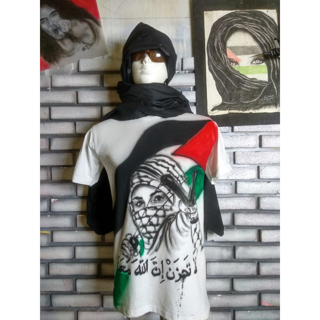 

KAOS PALESTINA 3D LUKIS AIRBRUSH | PUTIH -[KUG4BE ART]-