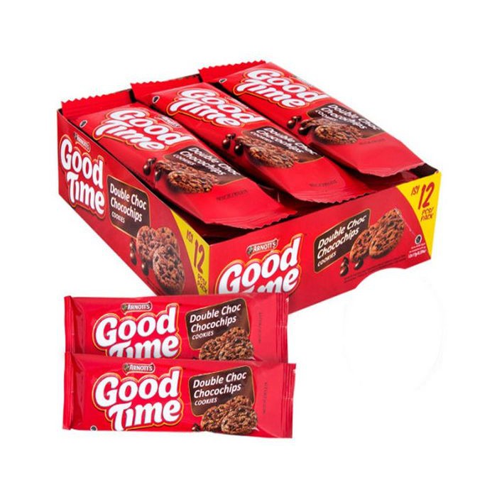 Good Time Cookies Double Choc Biskuit Sachets Box Isi Pcs Goodtime Shopee Indonesia