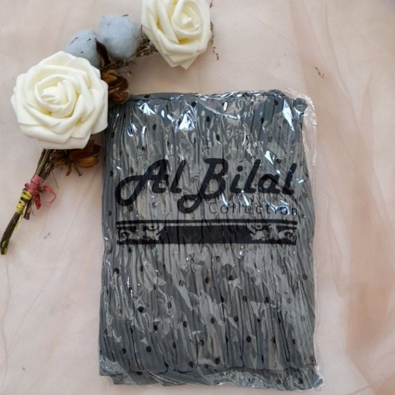 HIJAB JILBAB INSTAN PLISKET PRISKET SIRIA RAMPEL SEGITIGA RAMPLE MOTIF POLKA POLKADOT CERUTY BY AL BILAL COLLECTION TERMURAH TERLARIS TERBARU KEKINIAN HITS DAILY HIJAB FORMAL HIJAB-MINT