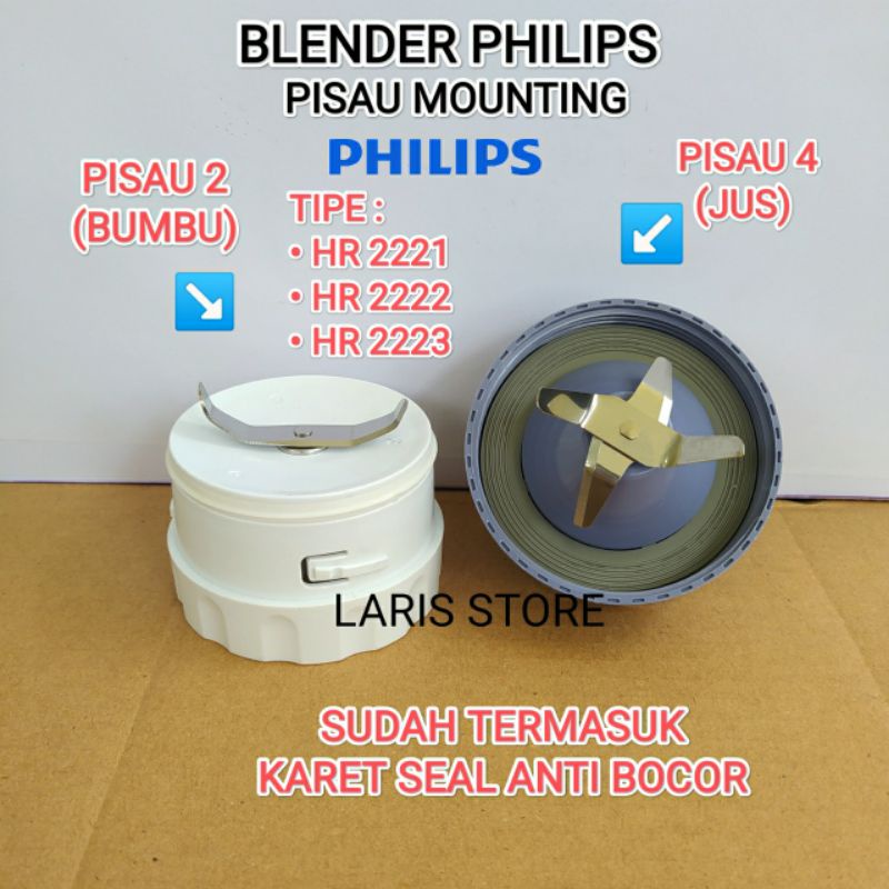 PISAU MOUNTING BUMBU + JUS BLENDER PHILIPS HR 2221 HR 2222 HR 2223