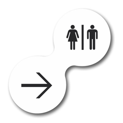 Sign Logo Toilet - Papan Tanda Toilet - Toilet Umum - Pintu Toilet - Sstp12