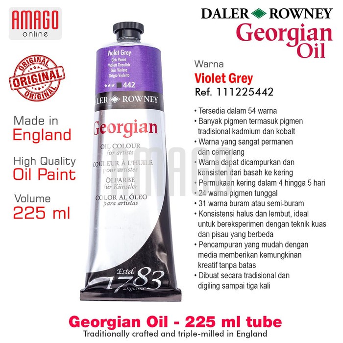 DALER-ROWNEY - GEORGIAN OIL PAINT 225 ml - VIOLET GREY - 111225442