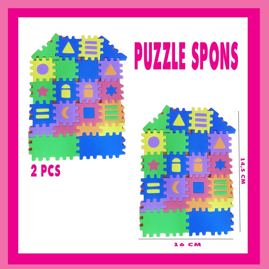 (BISA COD) Mainan Puzzle/ Puzzle Spons/  Mainan Edukasi Puzzle Spons Rumah 8188