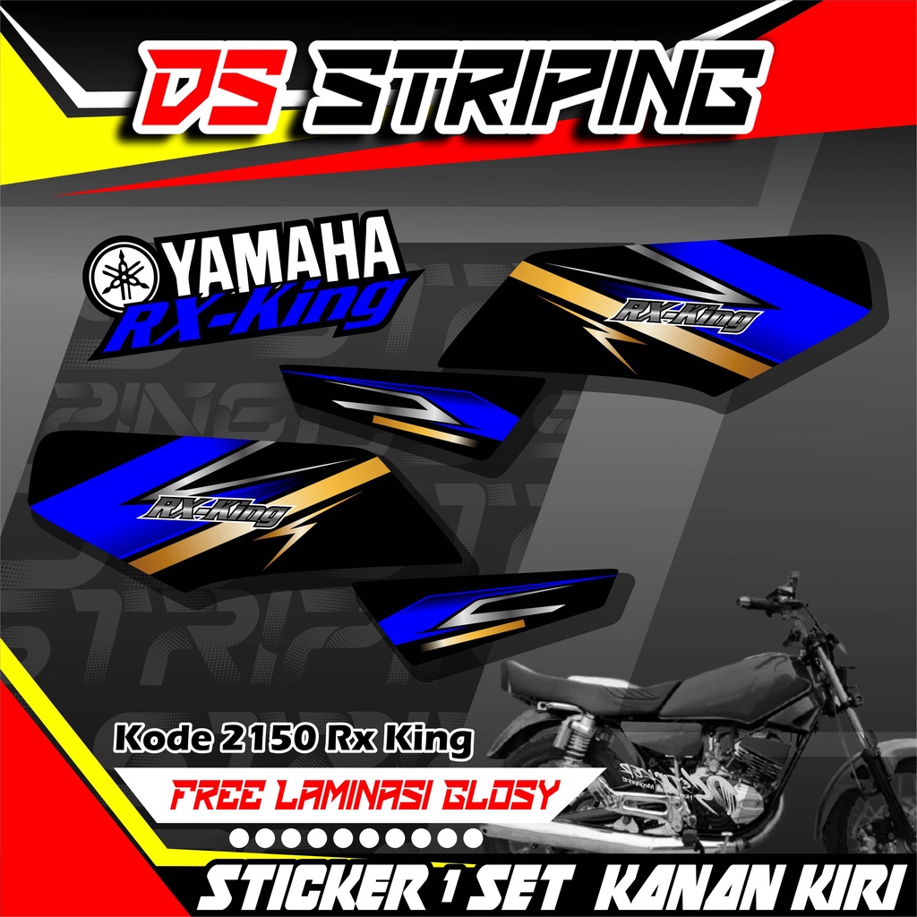 2150 Sticker Striping Motor YAMAHA RX KING List Variasi Simpel Variasi Gold