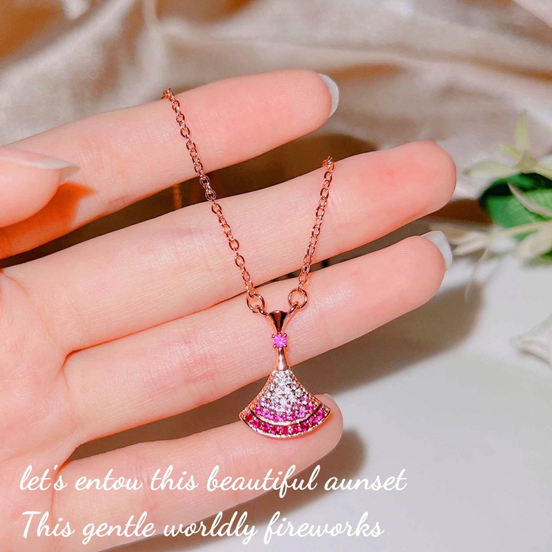 Fancyqube Fancycube Kalung Rantai Tembaga Dengan Liontin Kristal Zircon Mewah Untuk Wanita