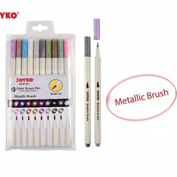 

Special SET 12 24 36 48 WARNA JOYKO DOUBLE TIP COLOR METALLIC BRUSHPEN BRUSH PEN SPIDOL KUAS KALIGRAFI ~
