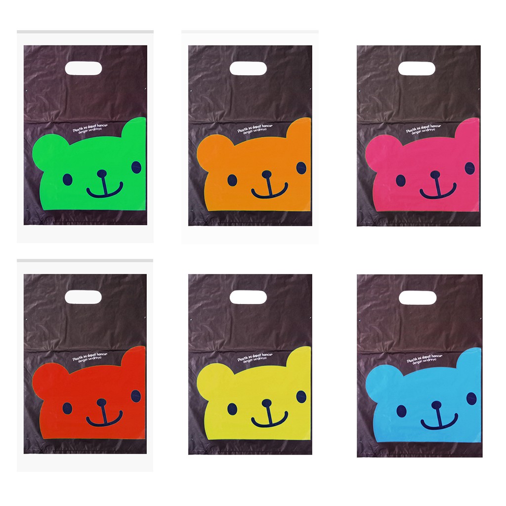 

Kantong Plastik Hd Oval Teddy Bear (pegangan tengah) uk 15