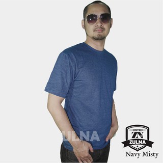 Baju Kaos  Polos  distro Navy  Misty  Kaos  combed 30s reaktiv 