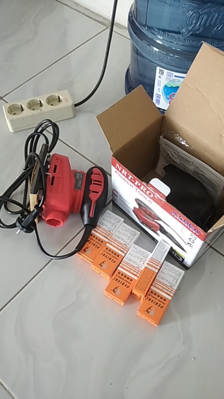 Mesin Amplas Kayu 180watt Sander Square Orbital  Nrt  Pro 920 Hd/ Mesin Penghalus Kayu