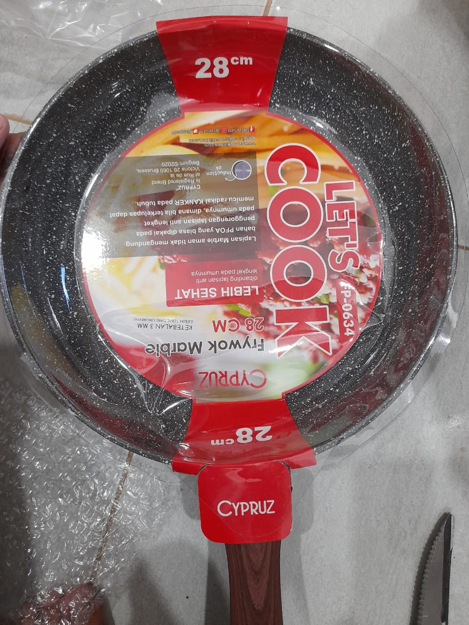 Cypruz - Fry Pan Induksi Marble 3mm 28cm Fp-0634