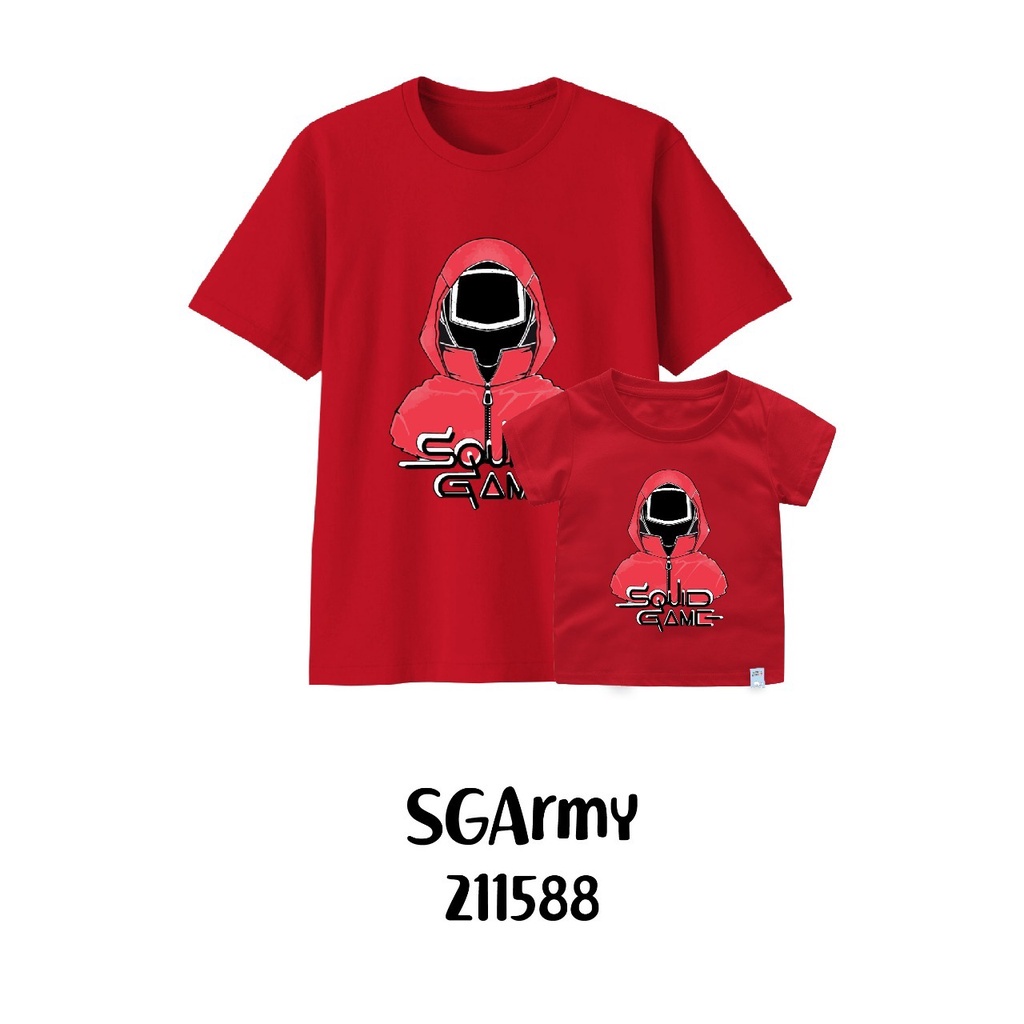 Baju Kaos Tema Sqd Game Icon Series Untuk Bayi sampai Dewasa Bahan Cotton Combed 30s