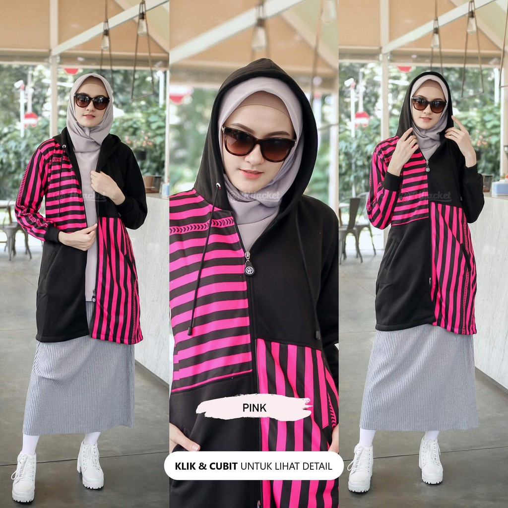 HIJACKET GHANIA ORIGINAL Jacket Hijaber Jaket Wanita Muslimah Azmi Hijab