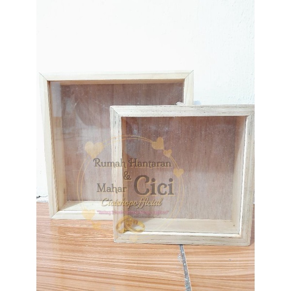 Jual frame mahar 15x15cm 20x20cm / frame kayu/frame mahar kayu/frame