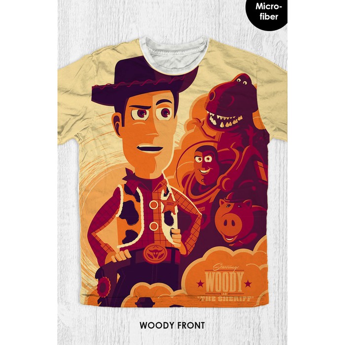 Baju Kaos Anak & Dewasa Toy Story - Woody Front