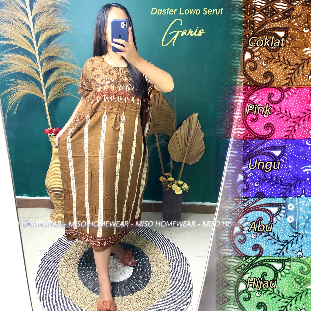 (JUMBO) DASTER SANTAI HOMEY DRESS LOWO SERUT - DASTER KELELAWAR KALONG RAYON ADEM