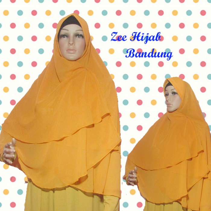 Daily Khimar Jilbab Hijab Kerudung Instan Bergo Jumbo Syari 80 x 110 Pet Antem Simple Penguin wolfis