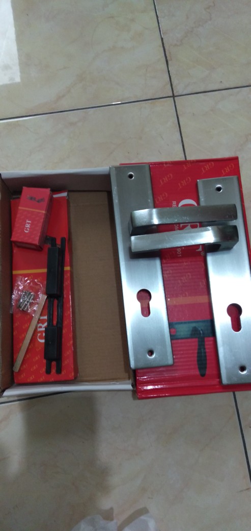 Kunci Pintu Besar Gagang Kotak Silinder Kumplit Set 25 Cm L Gagang L Handle Allegra