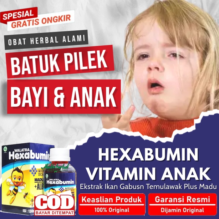 Obat Batuk Pilek Bayi & Anak - Obat Influenza Alami 100% Halal untuk Anak Usia 1 sampai 12 tahun - O
