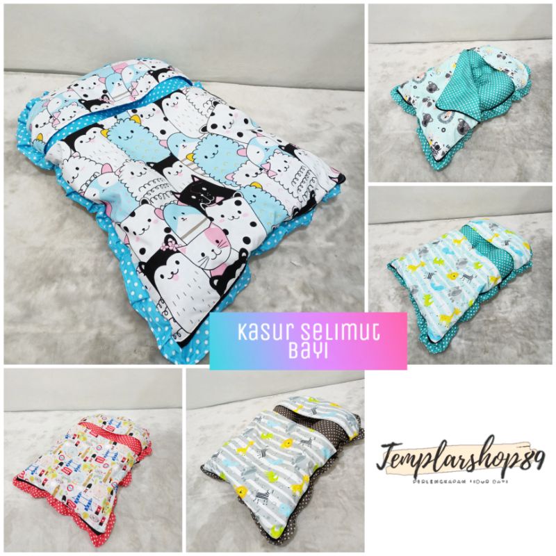 KASUR BAYI SLEEPINGBAG  DENGAN SELIMUT TOPI BAHAN TEBAL DAN LEMBUT